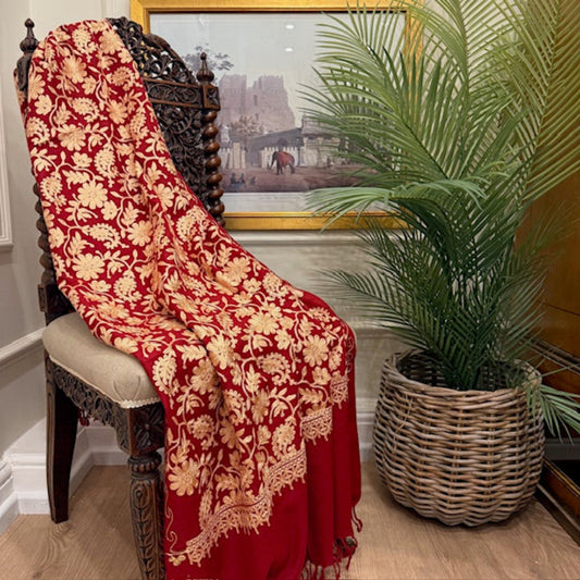 Shawl Manipur - Scarlet