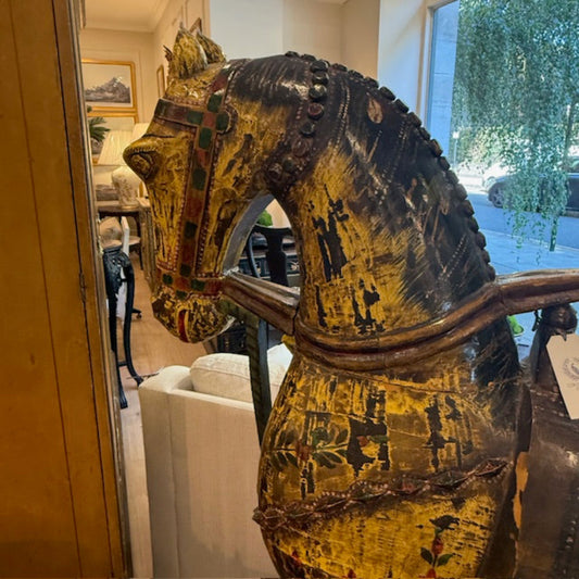 Antique Indian Ceremonial Wooden Horse