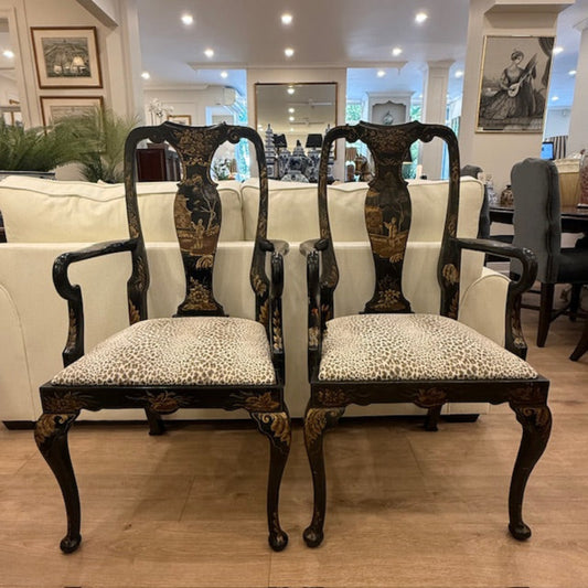 A Pair Of  Antique Chinoiserie Chairs