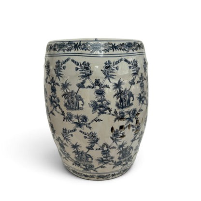Coromandel Bleu Ceramic Stool