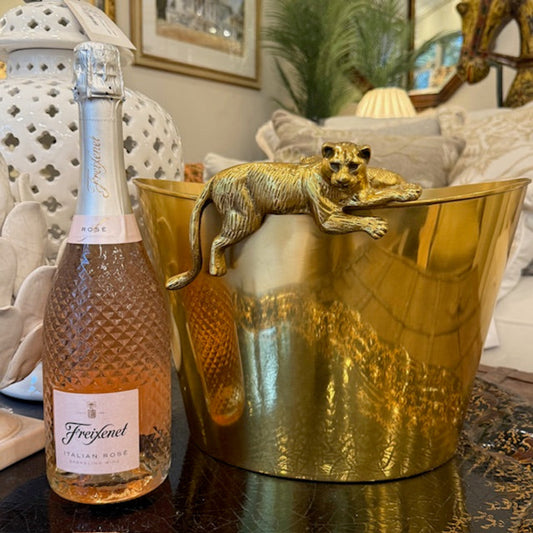 Brass Leopard Wine Cooler