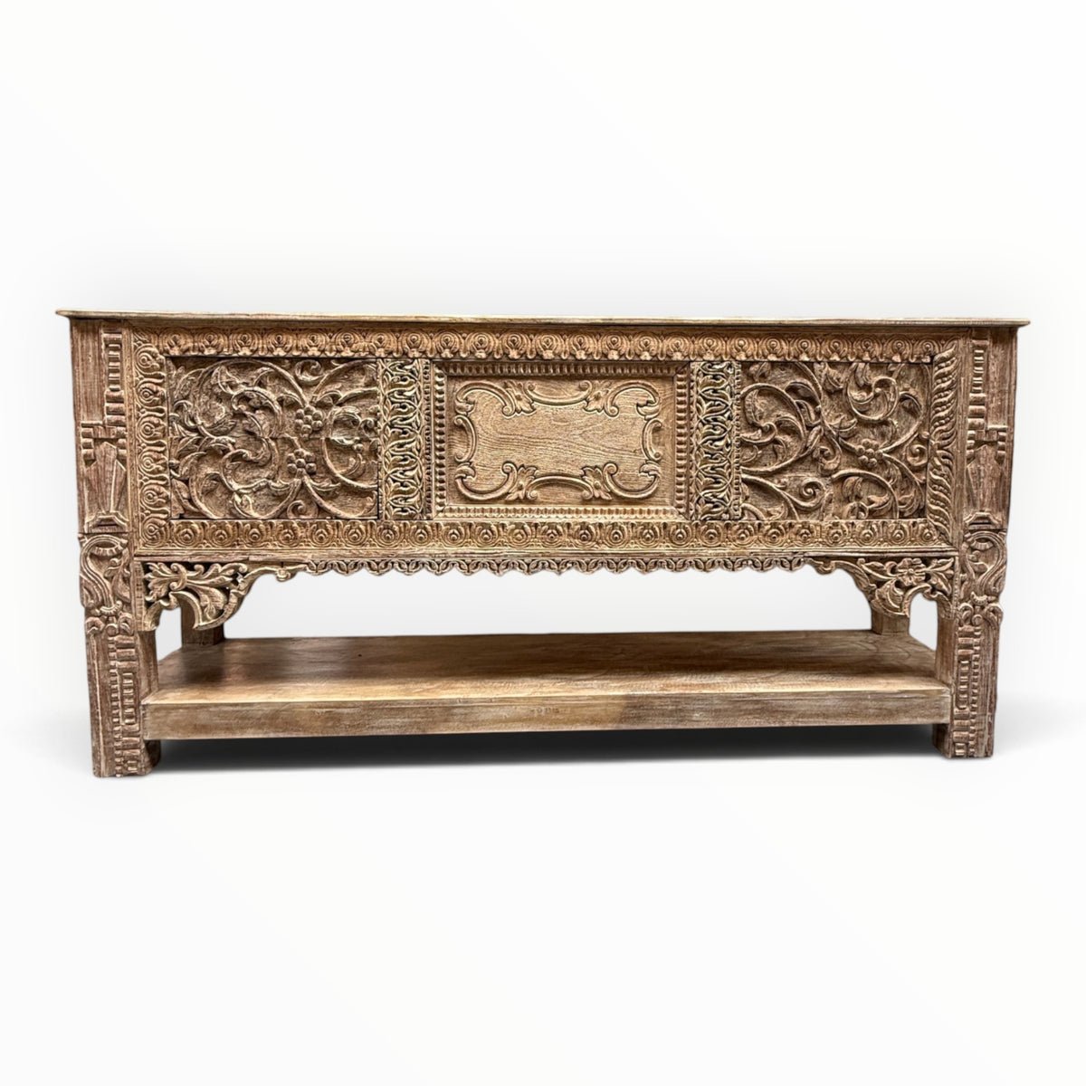 Hand Carved Indian Console Table