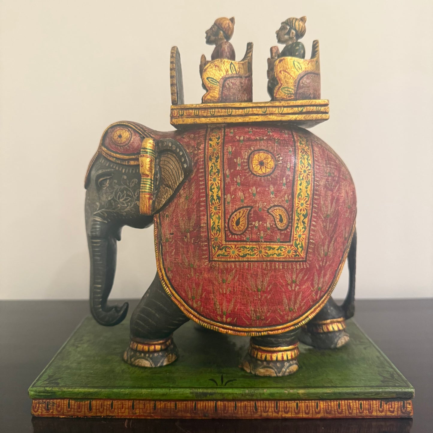 Hand‑Painted Elephant with Royal Howdah