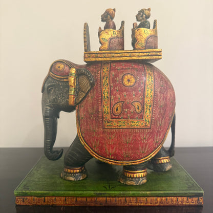 Hand‑Painted Elephant with Royal Howdah