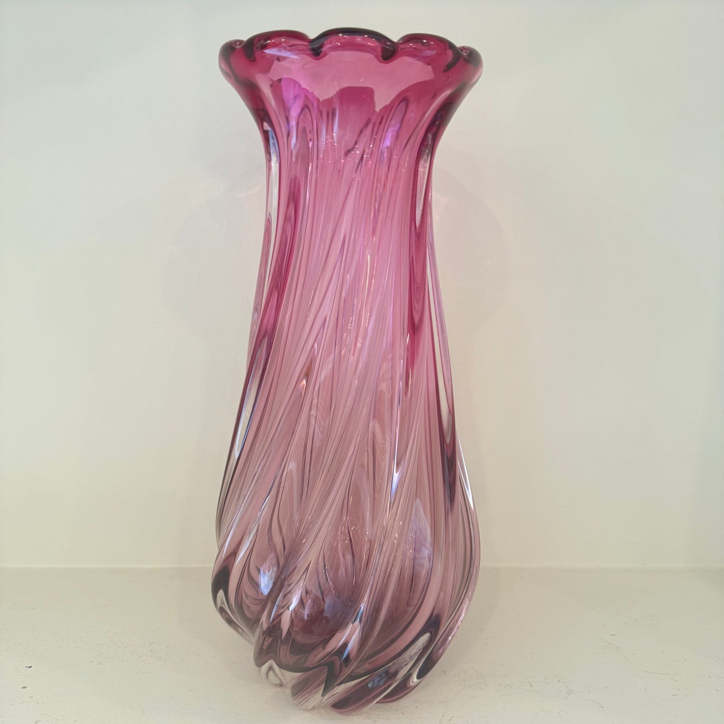 Vintage Czech Art‑glass vase