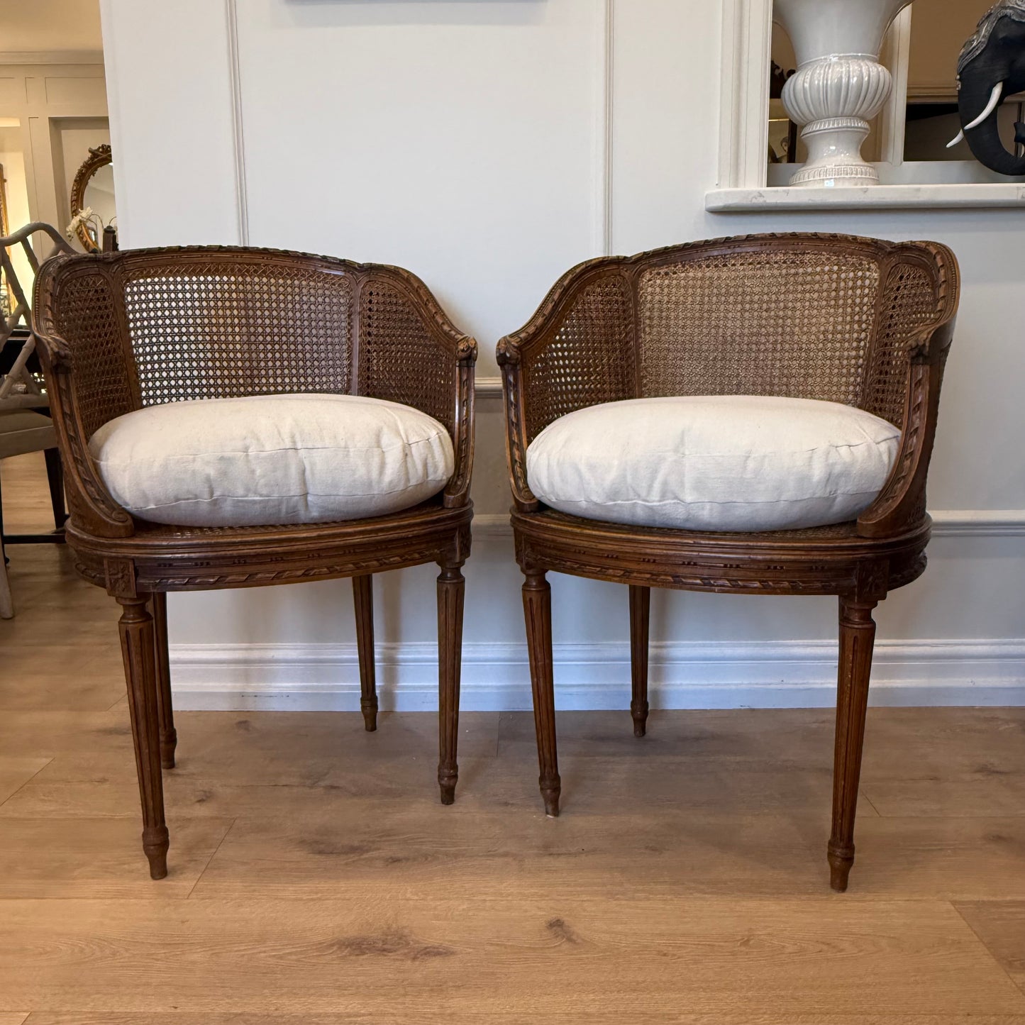 A Pair of French Bergère Chairs