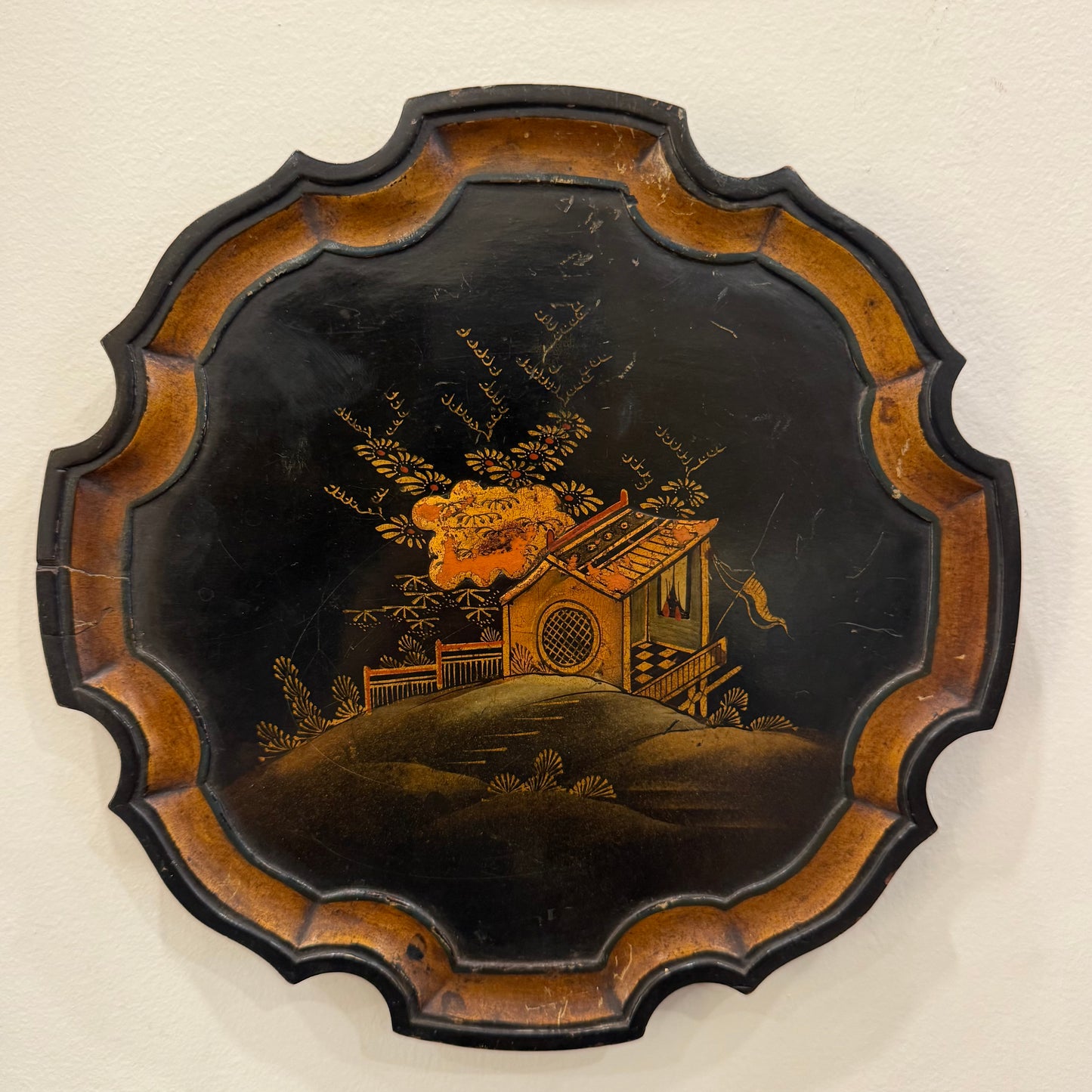 Set of Three Chinoiserie Wall Plaques