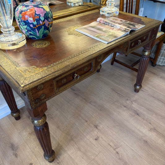 An Indian Desk with Decorative Metal Work Details