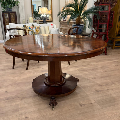 Antique Early Victorian Mahogany Breakfast Table – Stunning Flame Veneer Top