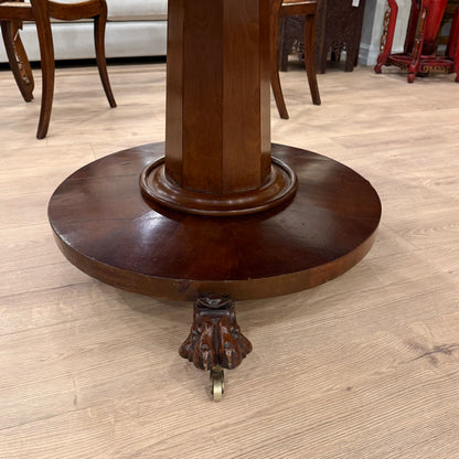 Antique Early Victorian Mahogany Breakfast Table – Stunning Flame Veneer Top