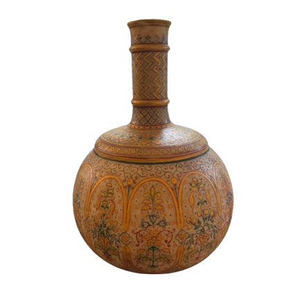 Mughal Design Hand Painted Marble Vase