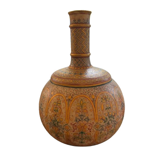 Mughal Design Hand Painted Marble Vase