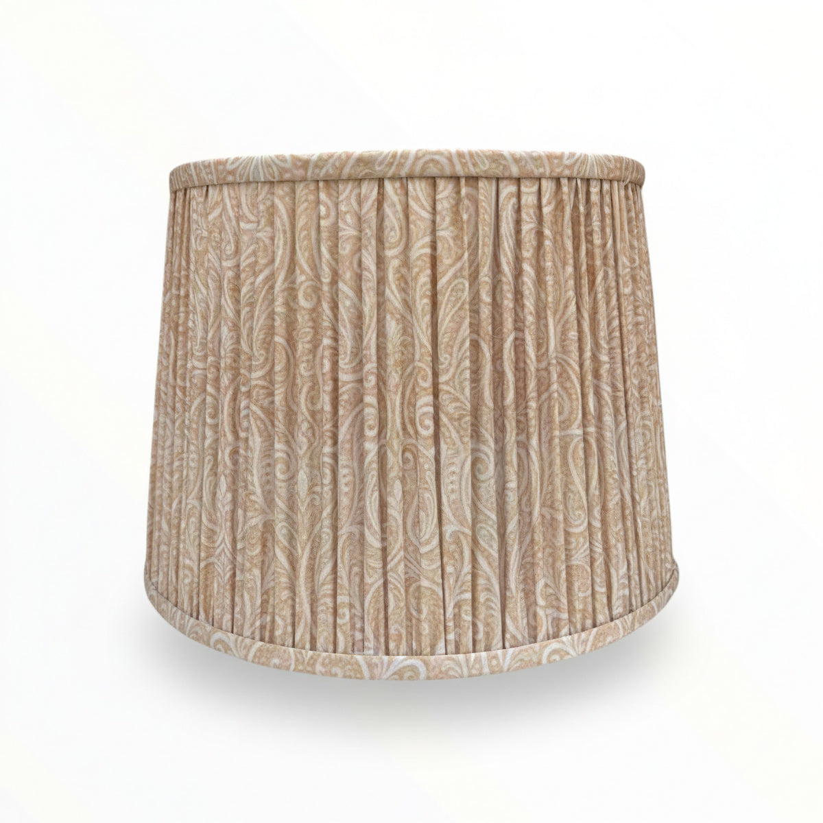 Sand Paisly Pleat Drum Shade 30 cm