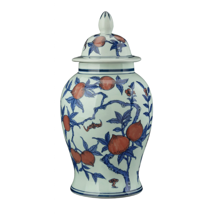 Pomegranate Tree Ceramic Temple Jar