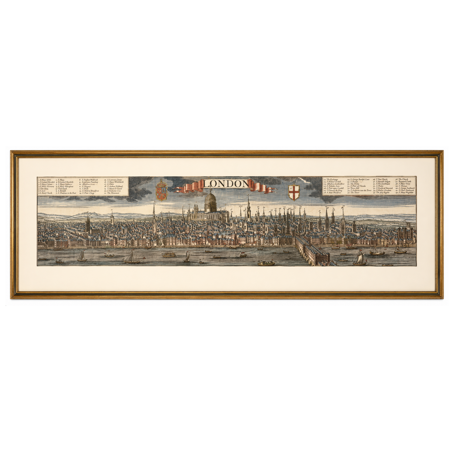Panoramic View of London Historical Print