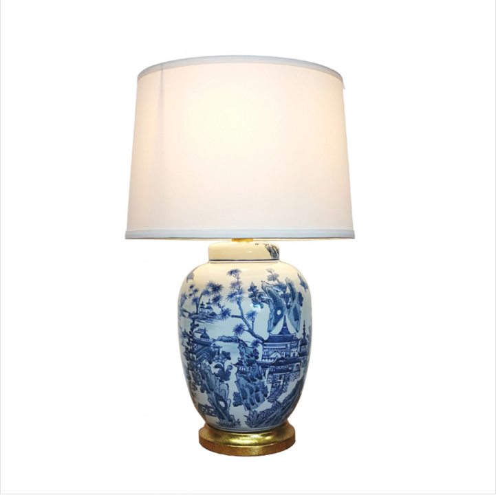 Blue Willow Lamp