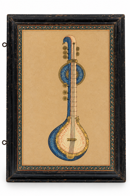Set of Four Musical Instrument Paintings