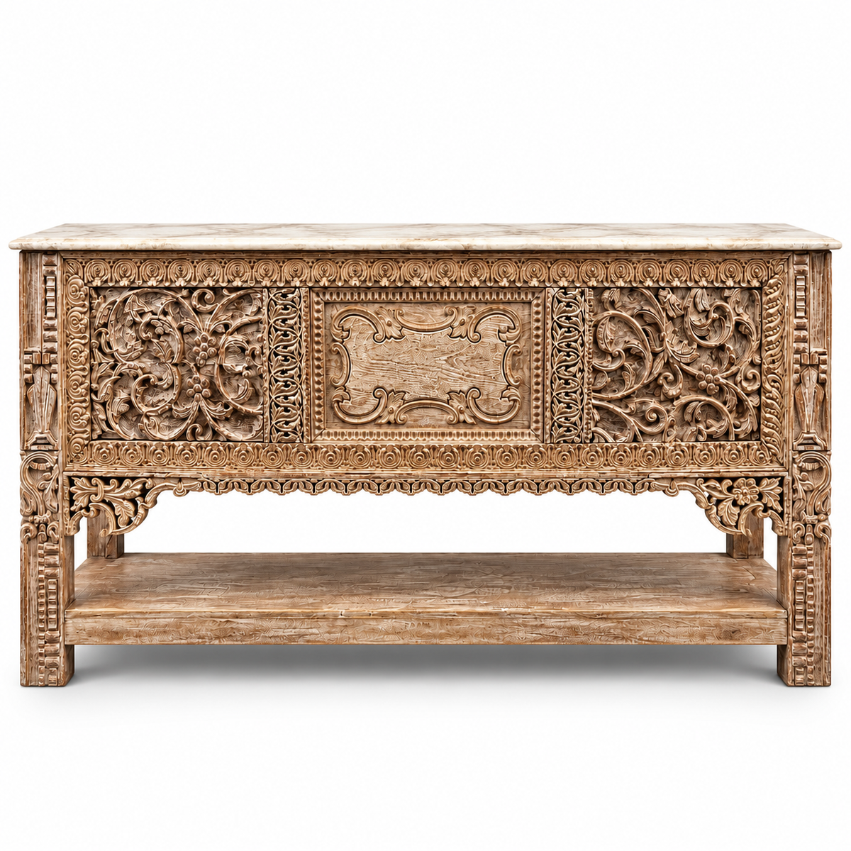 Hand Carved Indian Console Table