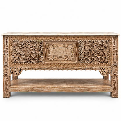 Hand Carved Indian Console Table