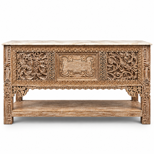 Hand Carved Indian Console Table