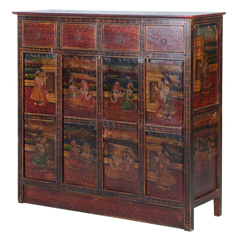 Indian Narrative Panel Cabinet