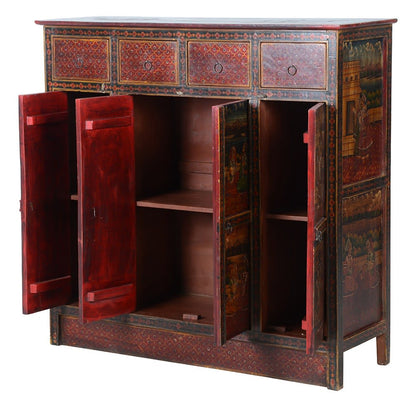 Indian Narrative Panel Cabinet