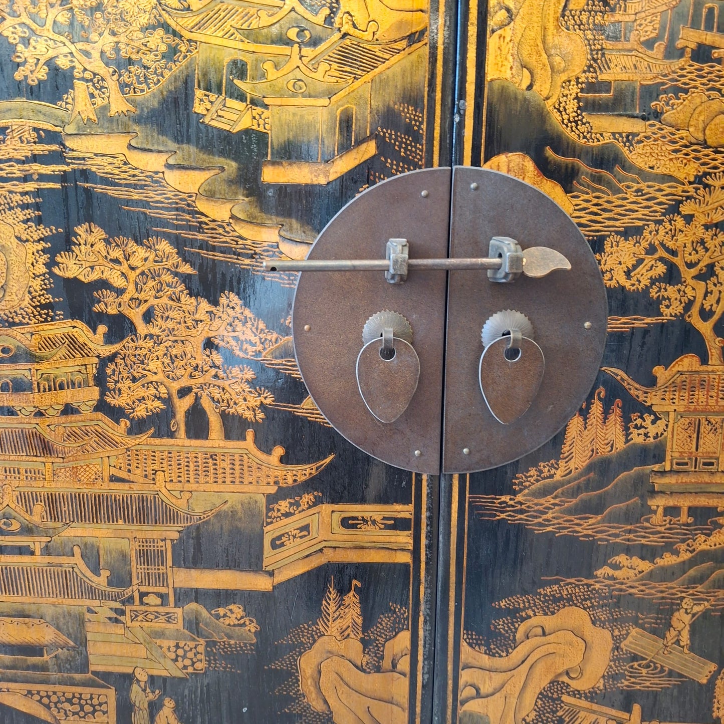 Antique Chinoiserie Bedside Cabinet