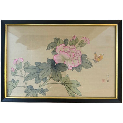 A Set of Three Hand Painted Chinese Artworks On Silk