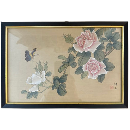 A Set of Three Hand Painted Chinese Artworks On Silk