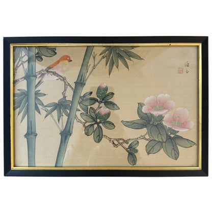 A Set of Three Hand Painted Chinese Artworks On Silk