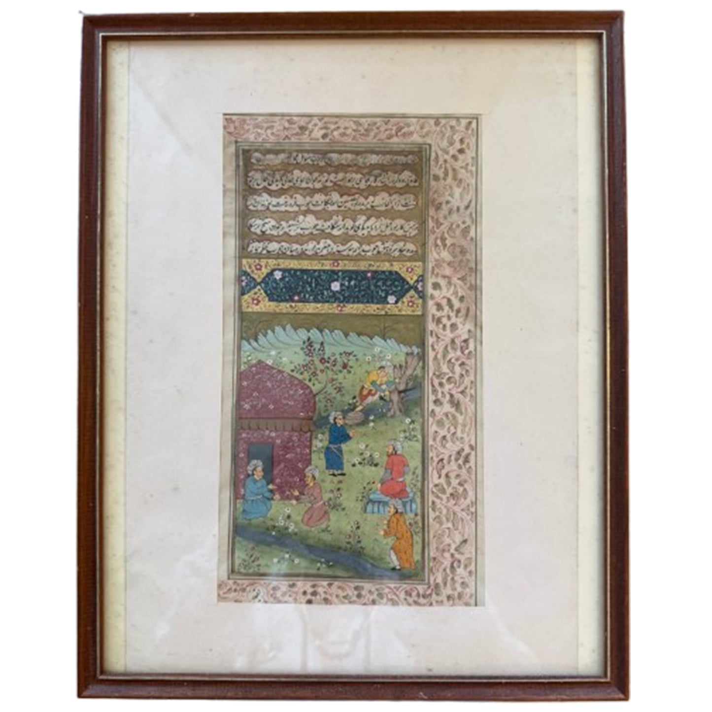 Exquisite Indo-Persian Court Scene – Watercolour