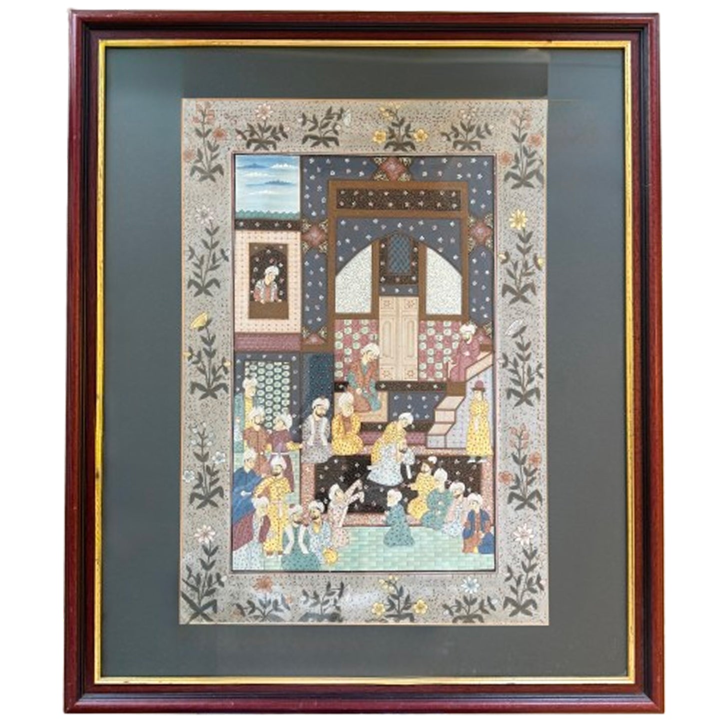 Exquisite Indo-Persian Court Scene – Watercolour