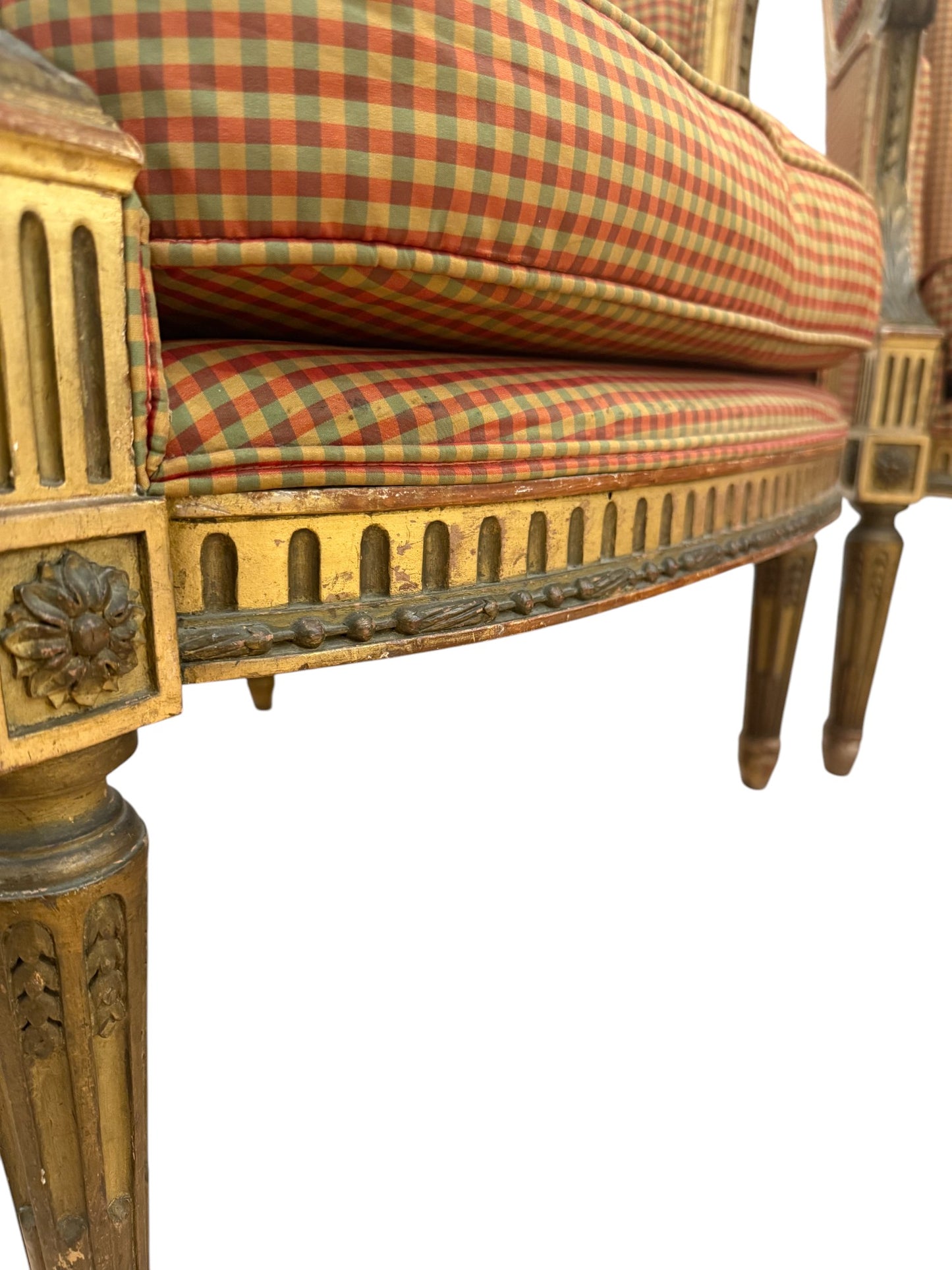 A Pair Of French Giltwood Bergère Chairs