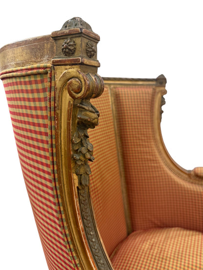 A Pair Of French Giltwood Bergère Chairs
