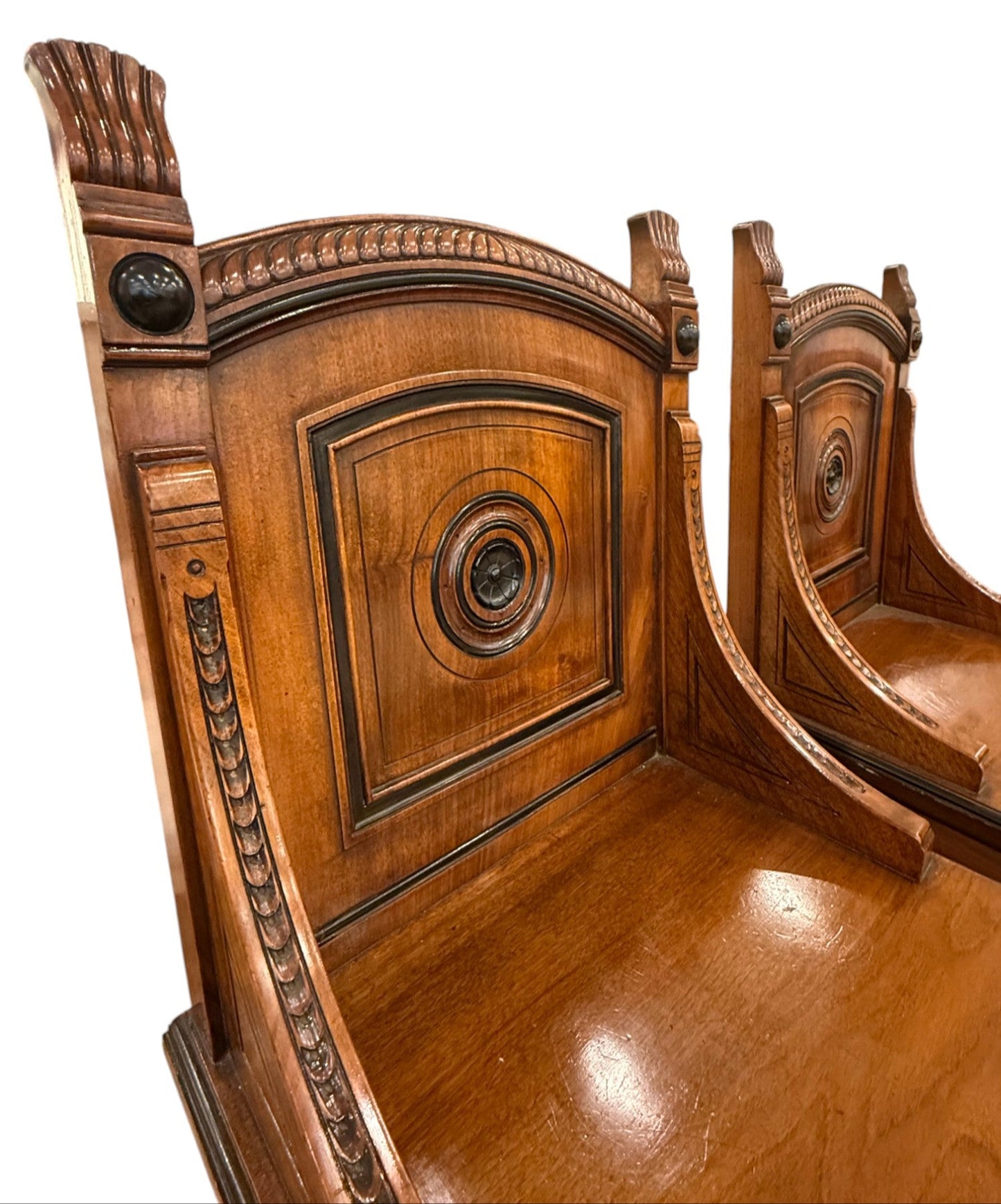 An Exceptional Pair Of Mahogany Hall Chairs In The Style Of Gillows