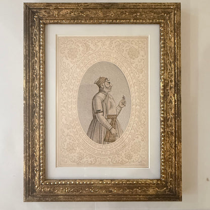 Set of Twelve Mughal Portraits in Hand Painted Frames