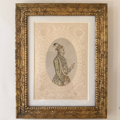 Set of Twelve Mughal Portraits in Hand Painted Frames