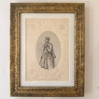 Set of Twelve Mughal Portraits in Hand Painted Frames