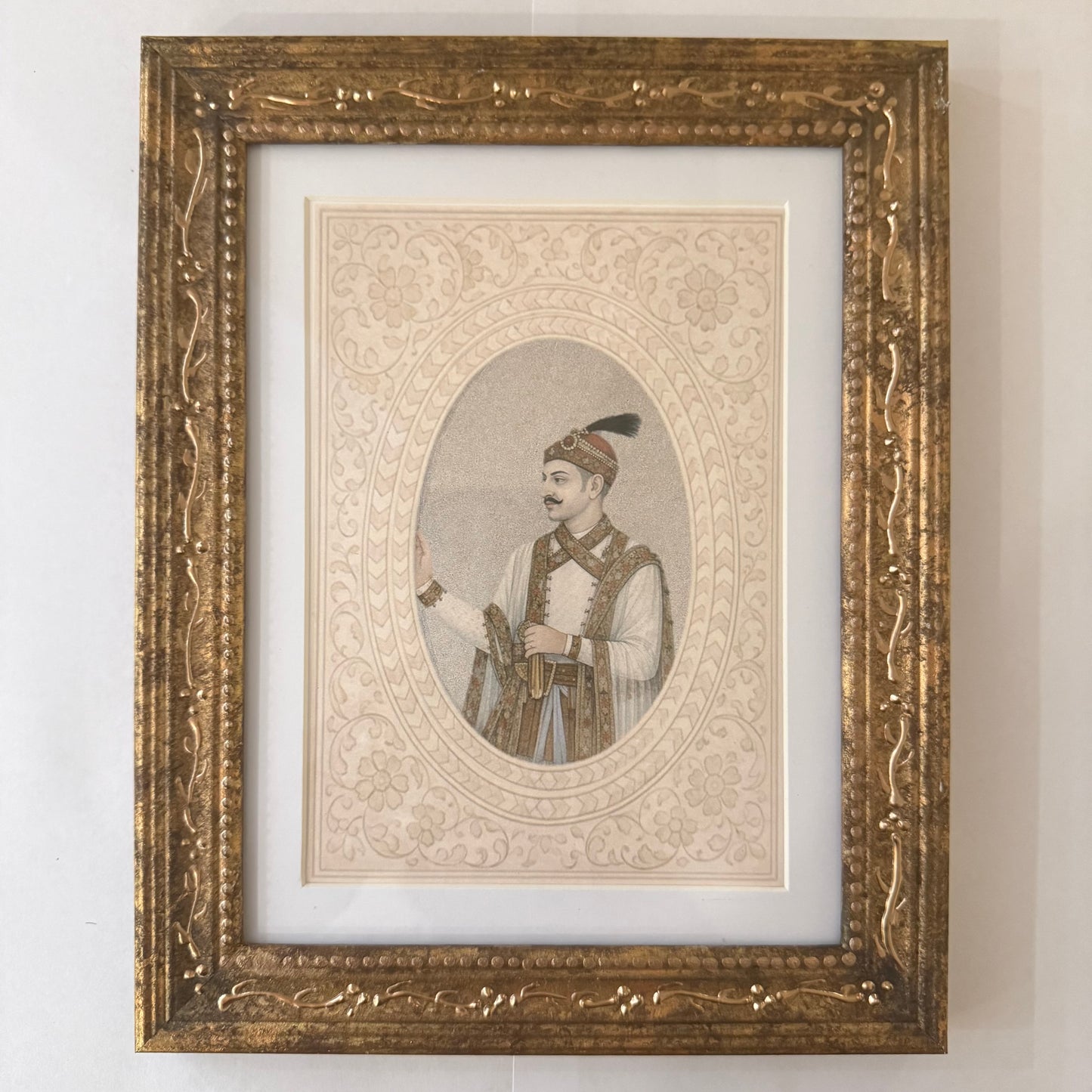 Set of Twelve Mughal Portraits in Hand Painted Frames