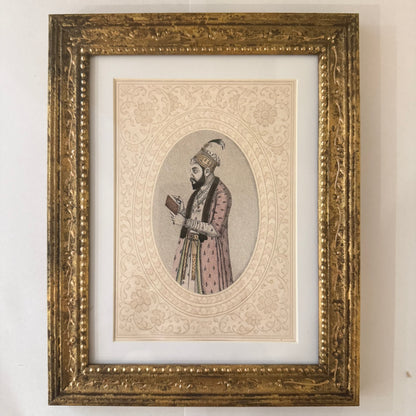 Set of Twelve Mughal Portraits in Hand Painted Frames