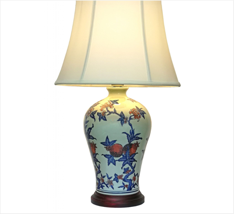 Pomegranate Tree Ceramic Lamp