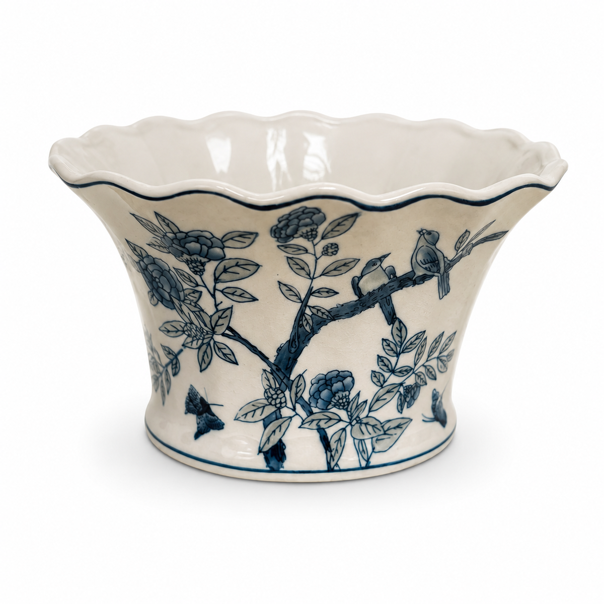 Tree Of Life Scalloped Top Planter