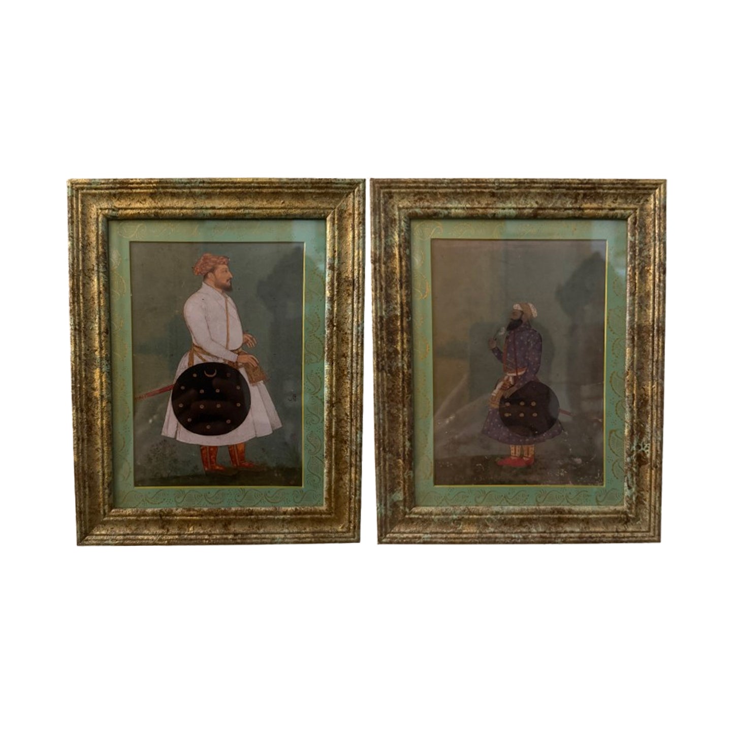 A Pair Of Miniature Mughal Prints
