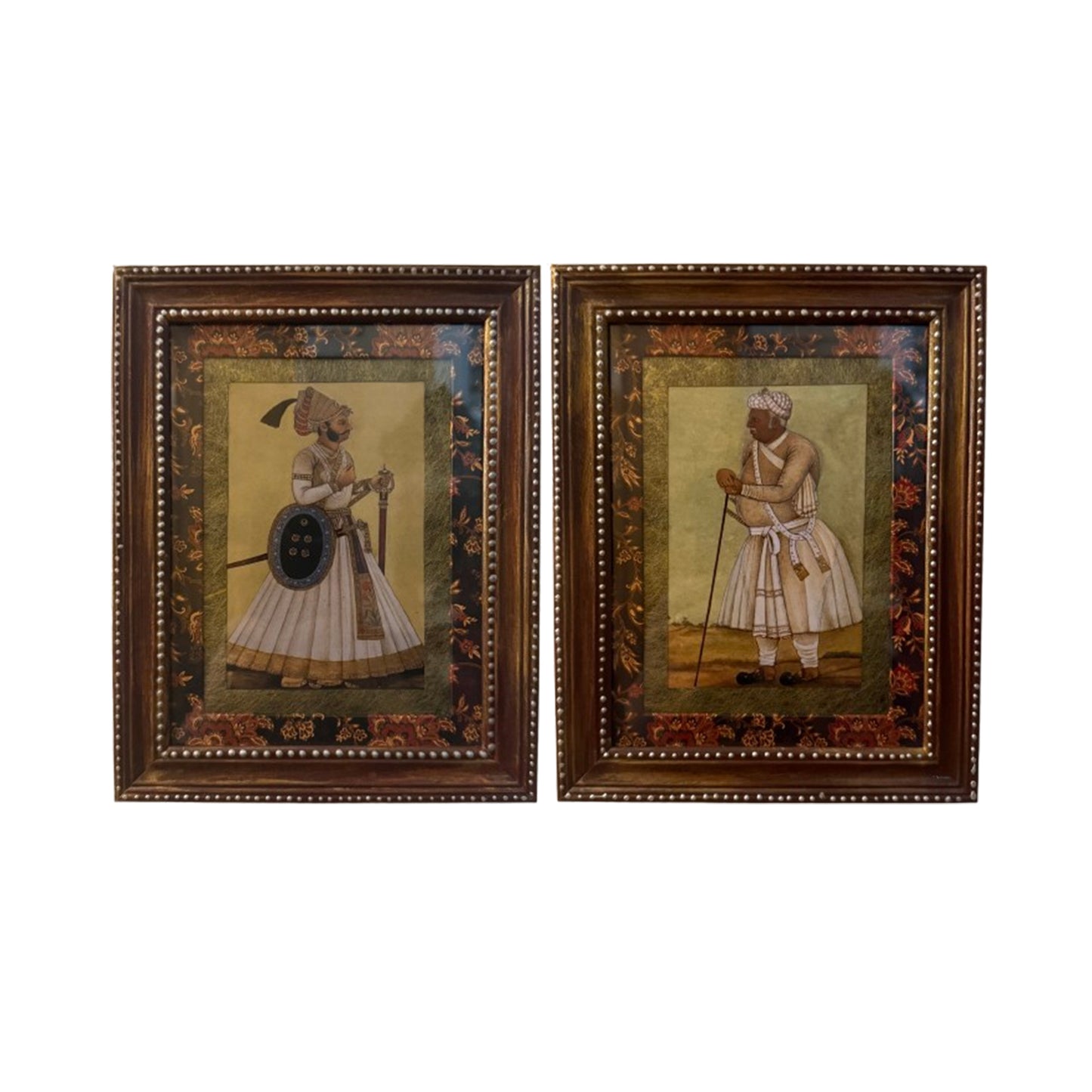 A Pair Of Miniature Mughal Prints